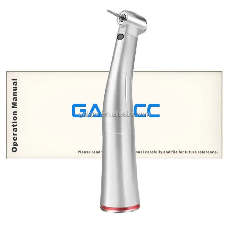 Dental E type contra angle electric handpiece 1:5 Red ring increasing inner Spray water Fiber Optic equipments T-max X95L