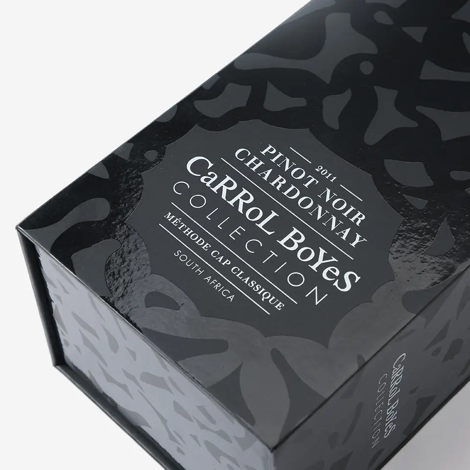 Custom Handmade Rigid Cardboard Paper Luxury Wine Boxes Single Champagne Glass Wine Bottle Gift Box Packaging