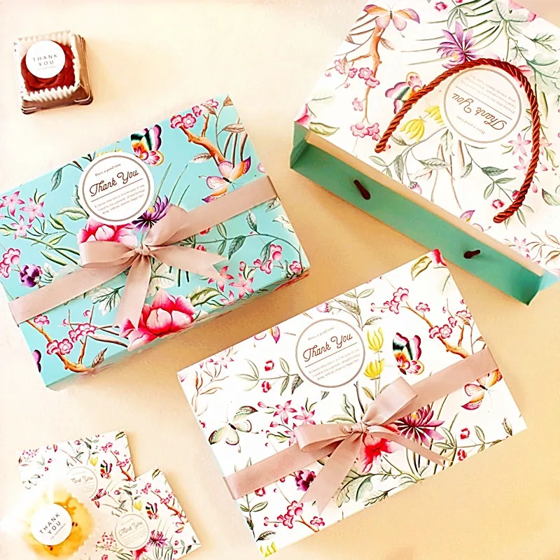 New design luxury gift box card paper chocolate boxes with bag for dessert