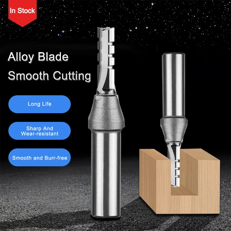 Best Price  Tct 3 Flutes Slotting Bits With Teeth End Mill For Woodworking  Straight Bit