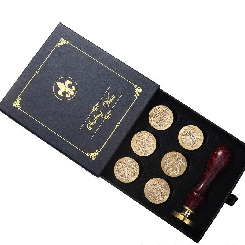 beautiful iris flower-de-luce flower sealing wax stamp kits