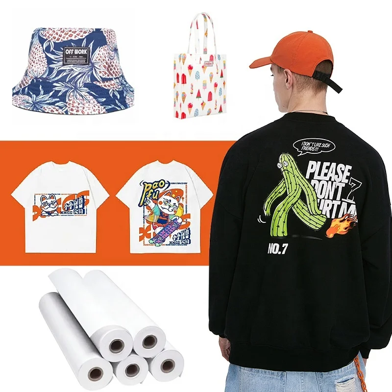 sublimation printed paper roll 64 inch 50 gsm