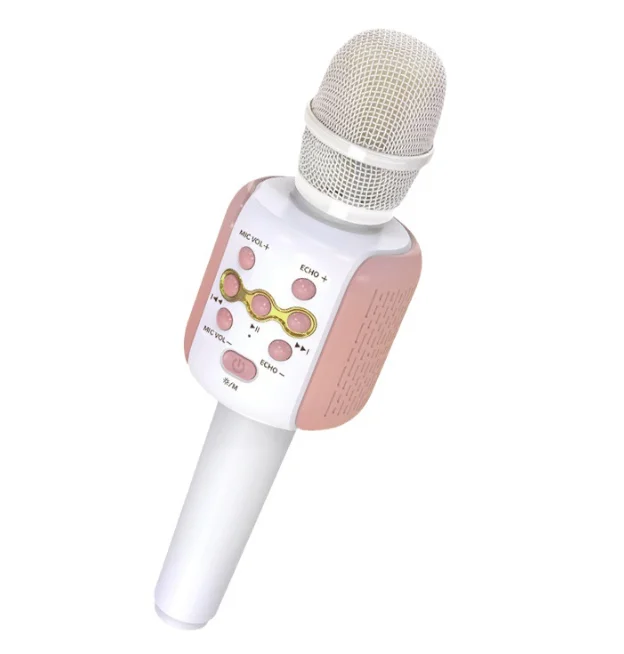 Newest 858 Condenser Karaoke Microphone with Led Light USB BT Sing Wireless Mic For Kids original portable sans fil