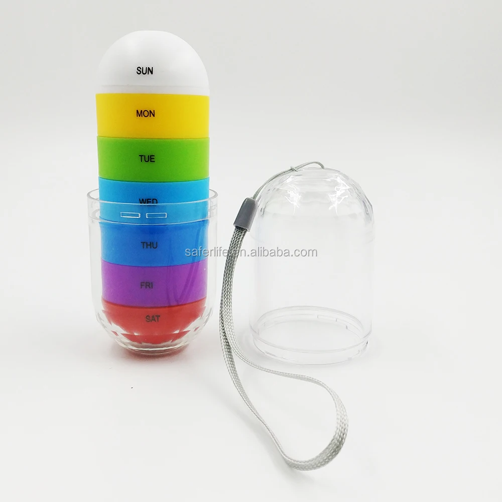 CE approved China supplier 7 days pill box travel pill container promotional tablet case