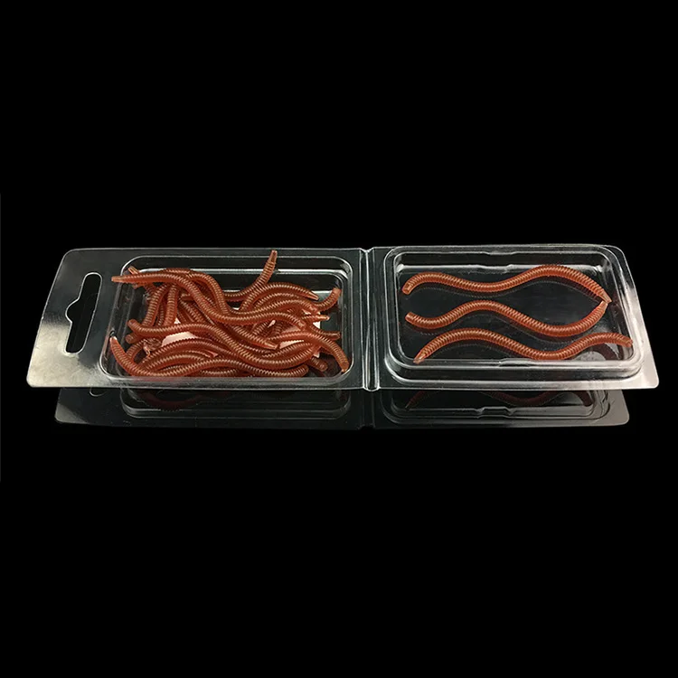 KEWOTE 20pcs/box Earthworm soft lure set sea fishing lure tackle set with transparent box