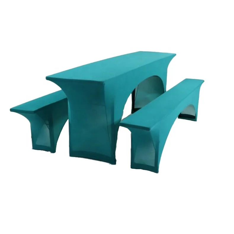 Fabric Wedding Beer Bench Cover And Table Cover