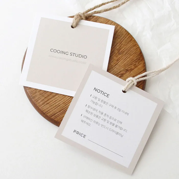 Custom Design Printed Logo Paper Tag Printing White Paper Garment Hang Tags Price Tag For Women Clothes T-shirt/Denim