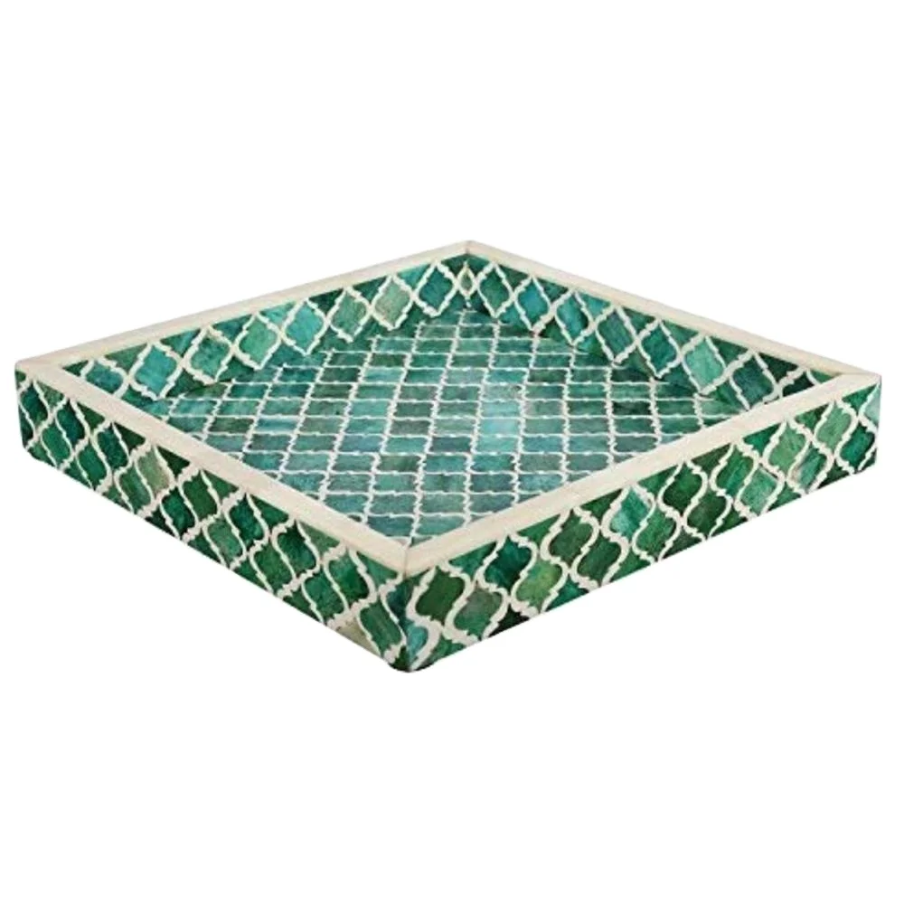 NEW MOTHER OF PEARL RESIN CRAFTS SERVING TRAY EID DECOR RAMADAN MOTHER OF PEARL CHOCOLATE TRAY CAKE STAND GIVEAWAY GIFT UAE