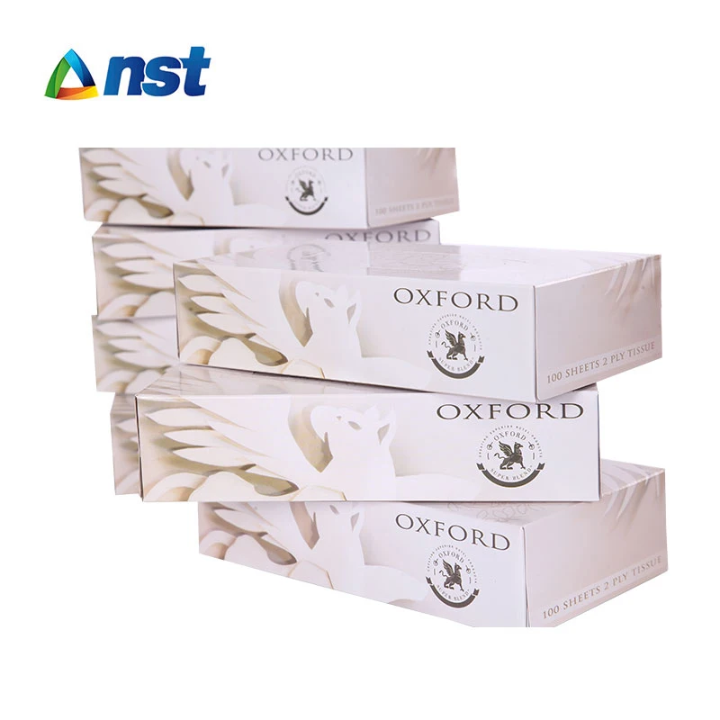 OEM best quality printed soft facial tissues 2 ply  box facial tissue paper