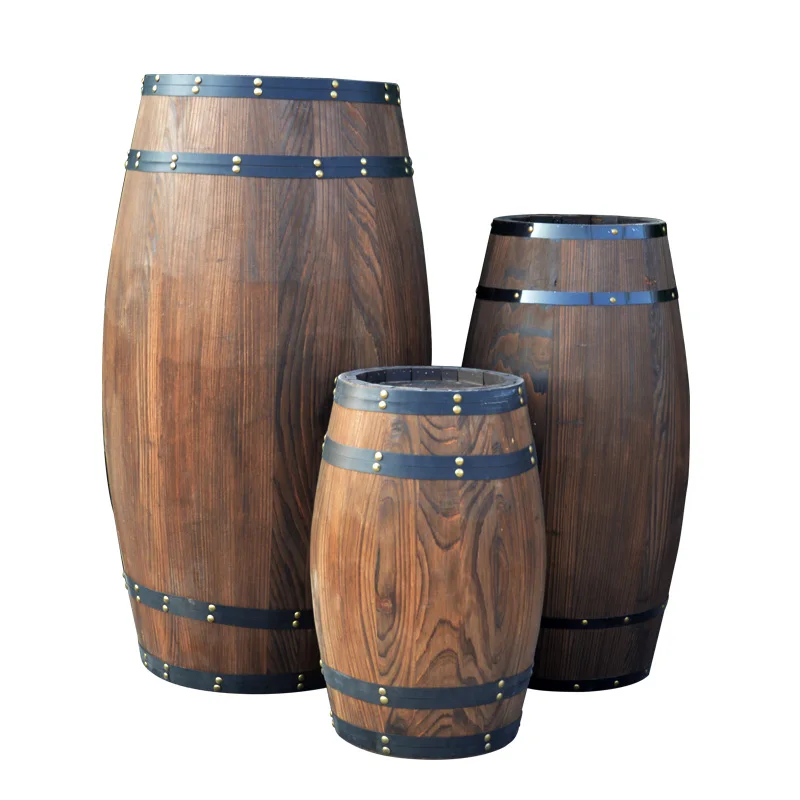 Custom Made Logo Handmade Wooden Wine Barrels for Sale
