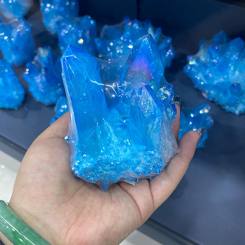 Natural Green Quartz Mineral Crystal Clusters Hot Selling Apophyllite Cluster Large Crystal Clusters