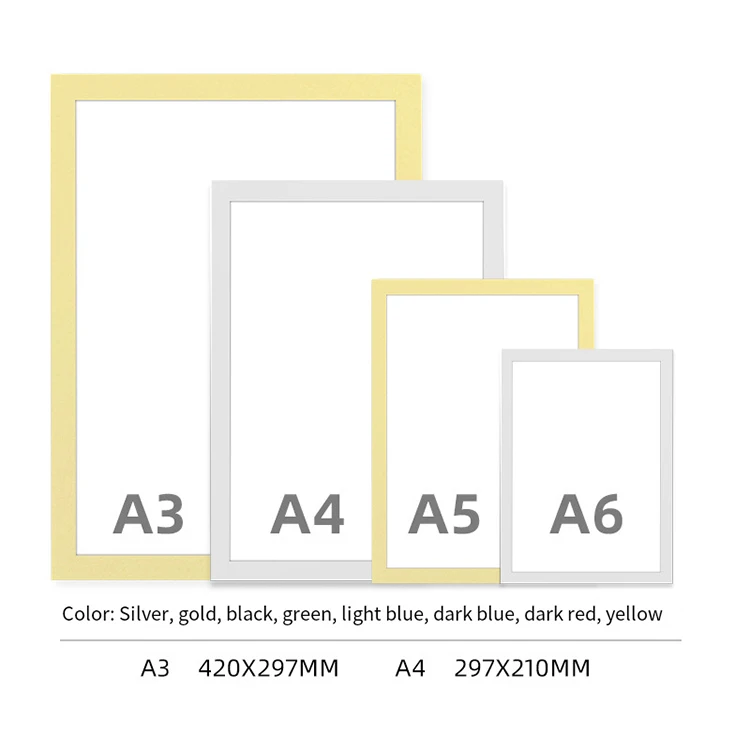 A4 Display Card Magnetic A3 Business License A5 Photo Frame Protective Cover A6 Award Hanging Wall Sticker