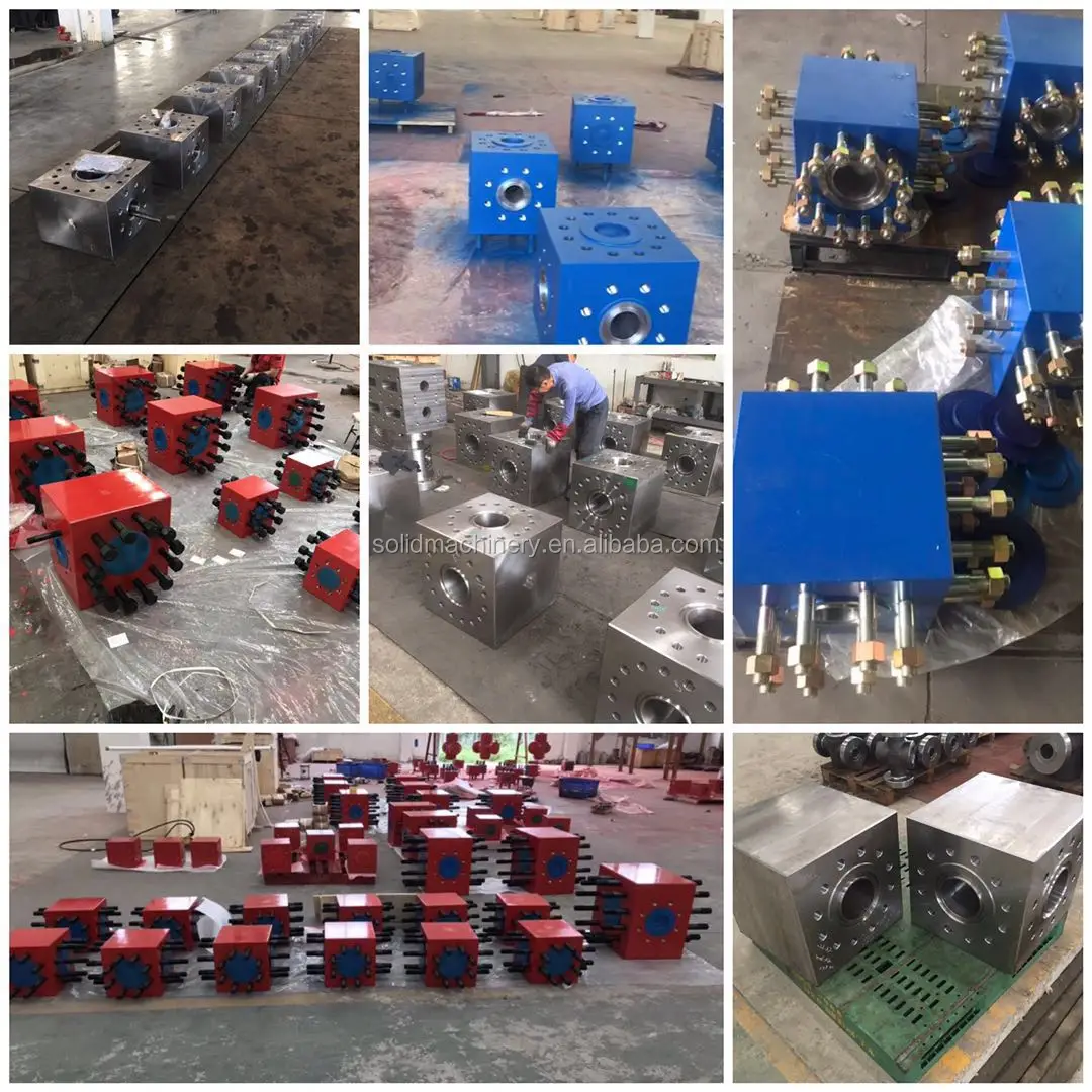 API 6A wellhead 3 way block tee flange