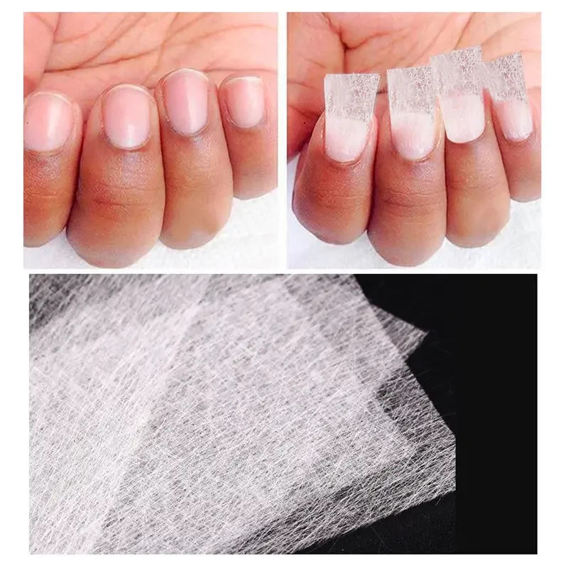 Manicure Fiber Sheet Builder Nail Wrap Non Woven Fiber Gel Nail Care Tool Silk Fiberglass Nail Extension