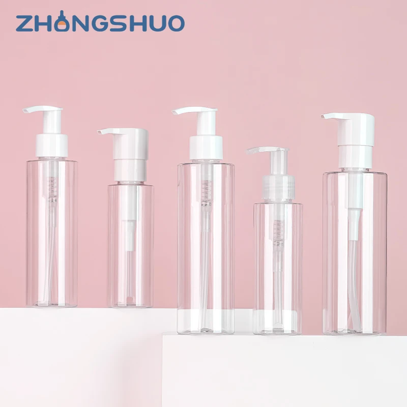 In Stock 100ml plastic pet lotion pump bottle 120ml 150ml 200ml empty 250ml pet foam pump cosmetic bottle for skincare packing