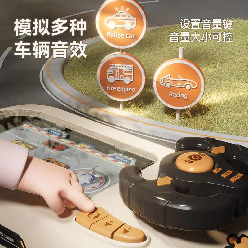 racing car electronic adventure game steering wheels toys kids educational desktop simulation steering wheel toy game