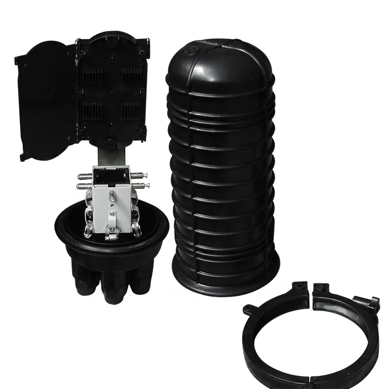 waterproof dome Fiber Optic Splice Closure 48 cores 2 inlets 2 outlets Vertical FOSC