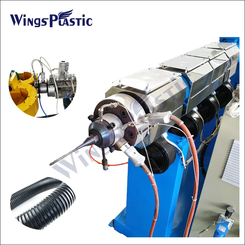 Automatic High Capacity PE Single Wall Corrugated Pipe Making Machine Extrusion Line