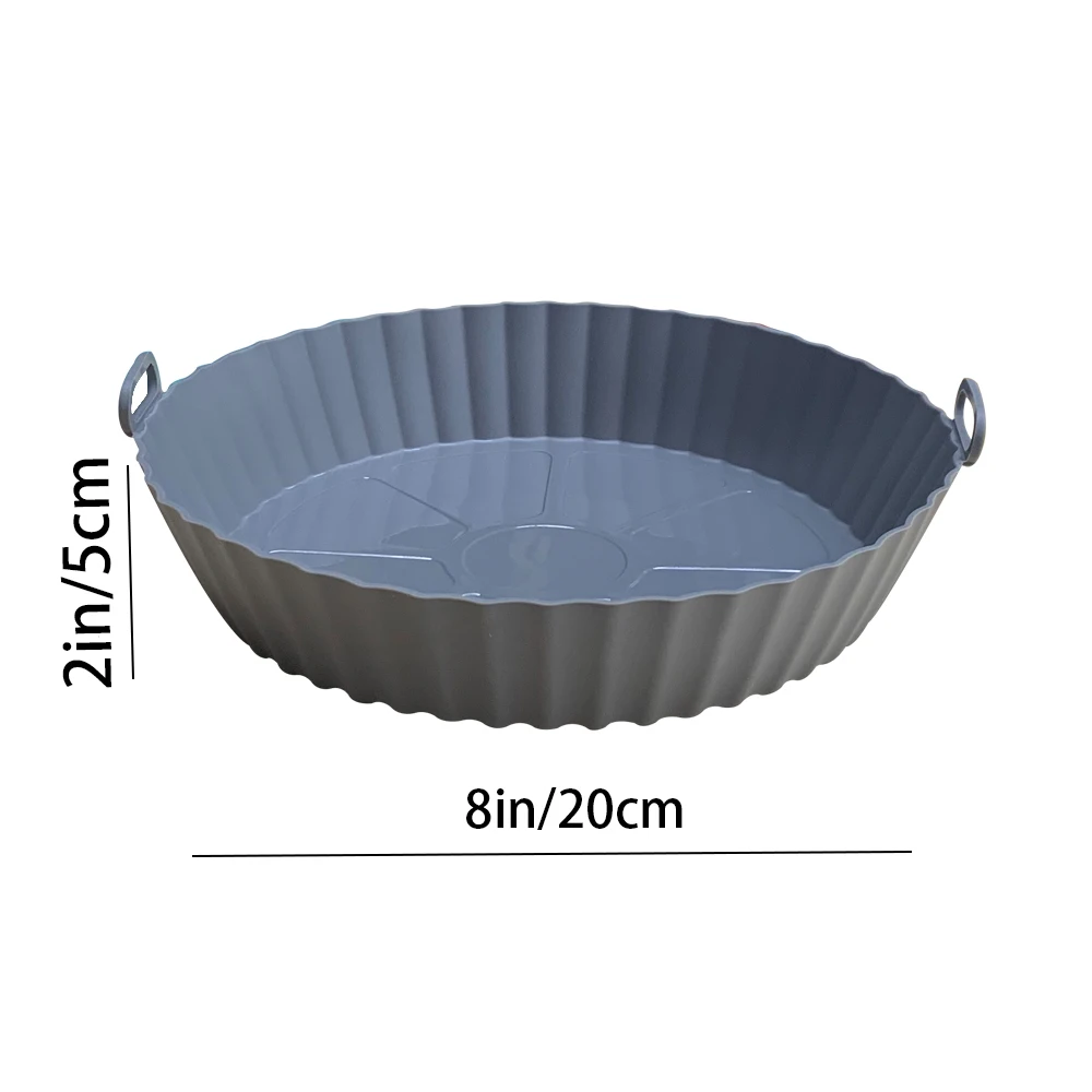 Wholesale High Quality Reusable 6.7 in/8in air fryer silicone pot food grade silicone air freyr liner pot air fryer pot