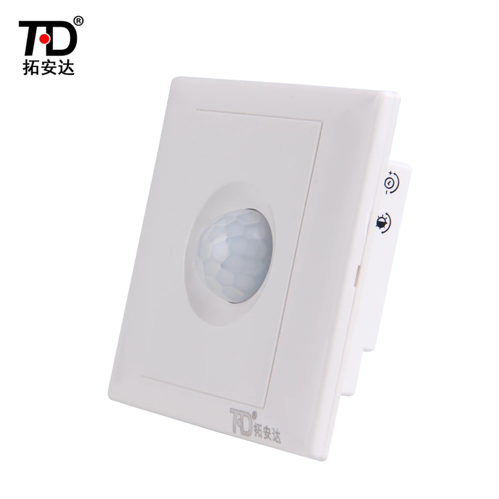 
DC24V Wall Mounted Human Body PIR Switch Sensor, Infrared Switch Motion Sensor LED Dimmer 