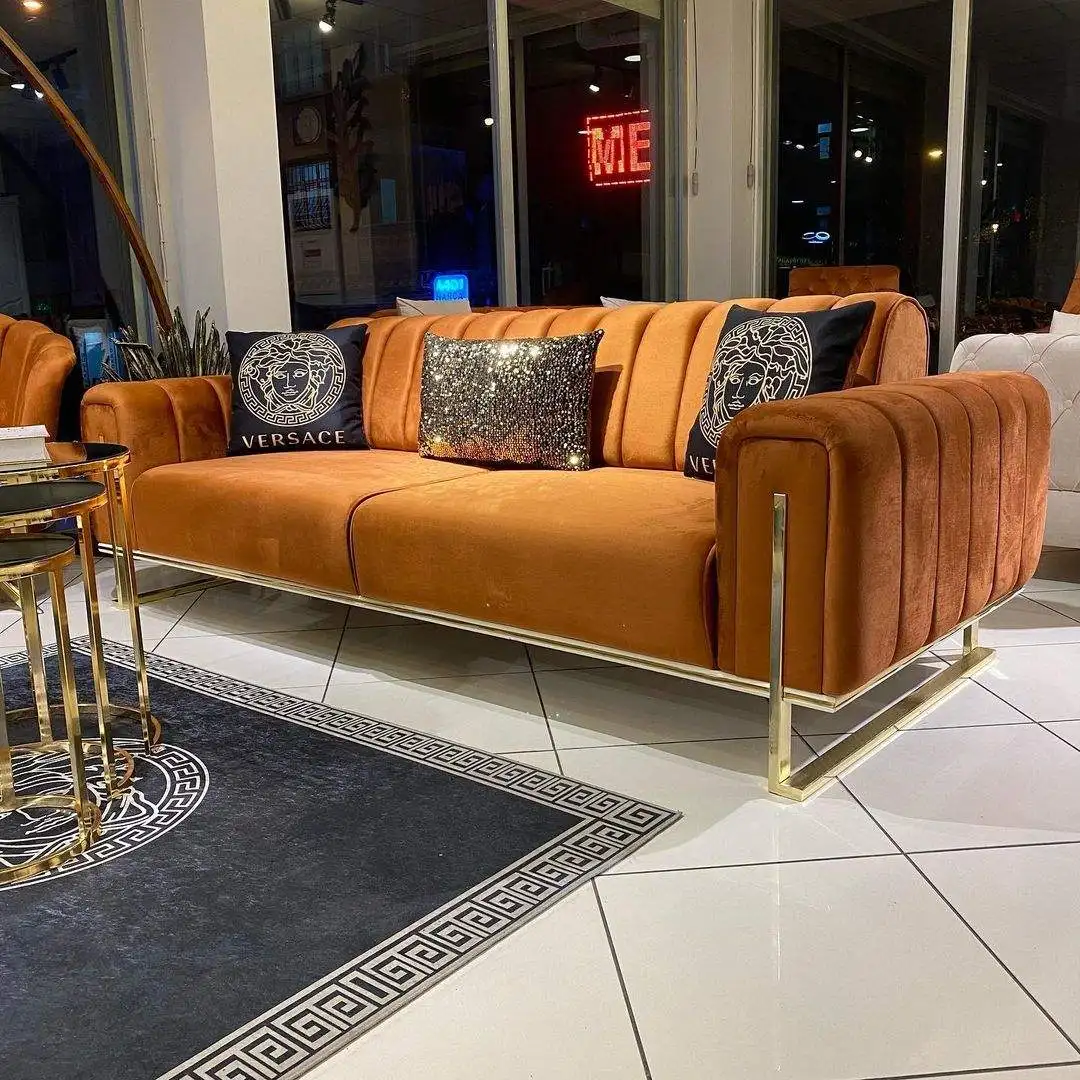 Living Room Sofa With Bed and Chest erasable fabric 32 DNS gray sponge 40 different color options MECHANISM-BED (3+3+1)