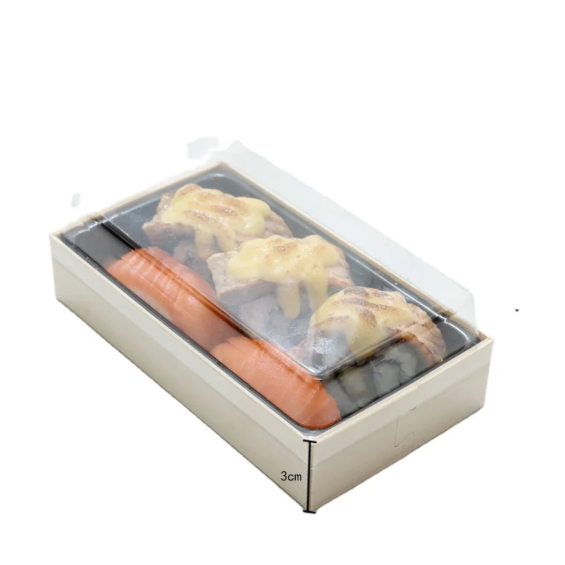 Wooden Sushi Box Disposable,  Japanese Food Packing Box Takeaway Sashimi Salmon/
