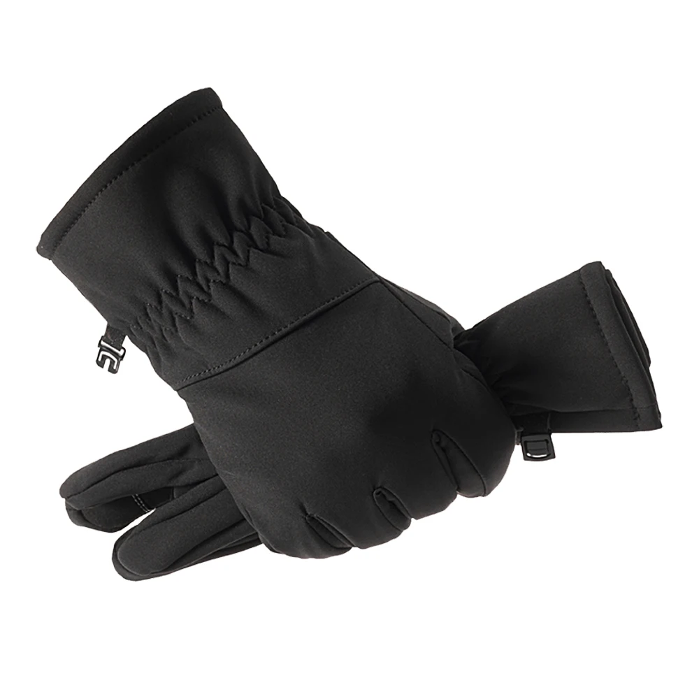 Winter fleece and thickened large cotton gloves for men for outdoor cycling