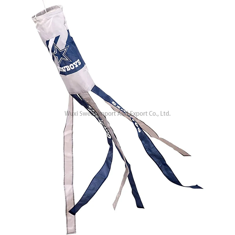 2024 New High Quality Professional Custom Size NFL DALLAS COWBOYS 100% Polyester Campaign Wind Sock