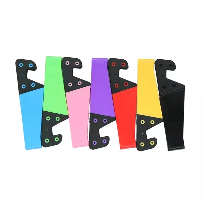 Gift Product Colorful Mobile Phone Holder Foldable V Shaped Desktop Mobile Phone Display Stand Lazy Holder For Mobile Accessory