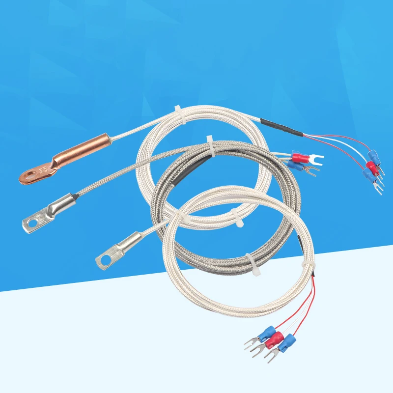Pt100  sensor Round hole patch type thermal resistance couple  surface end gasket cold pressure nose probe PT1000 sensor