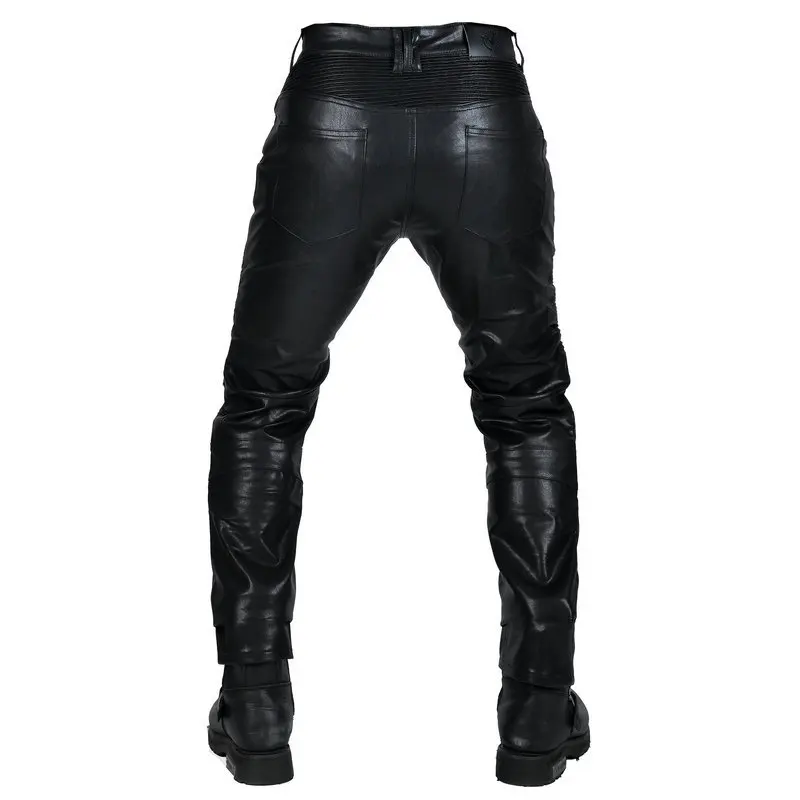 2024 new fall-proof leather pants four seasons casual wind-blocking waterproof fall-proof pants for men factory wholesale