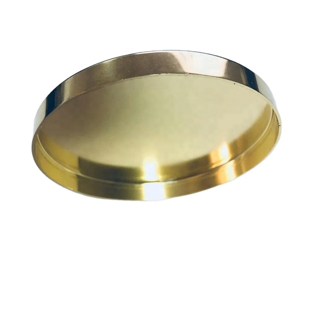 shinny gold aluminum cover for candle jar