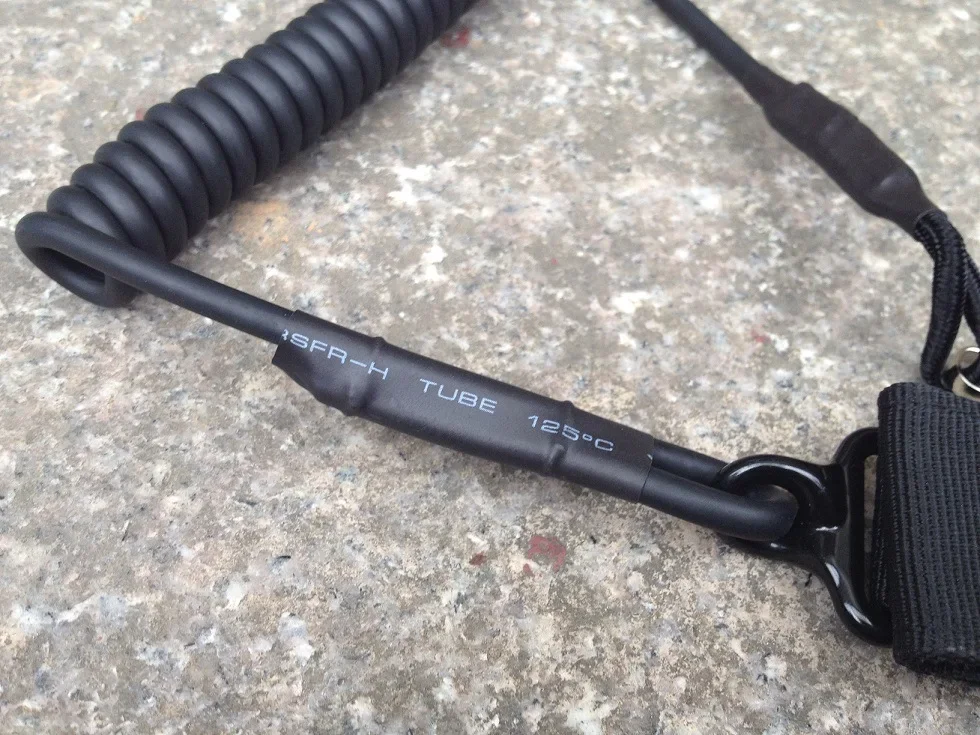 In Stock Outdoor Multipurpose Tactical Molle Elastic Spring Gun Rope Stretch anti-lost Keychain Lanyard For Camping