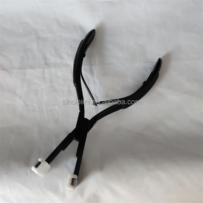 customized Professional hair pliers 4.5cm Deck Shape Stainless Steel Hair Extension Pliers Ergonomic Design For Tape Hair