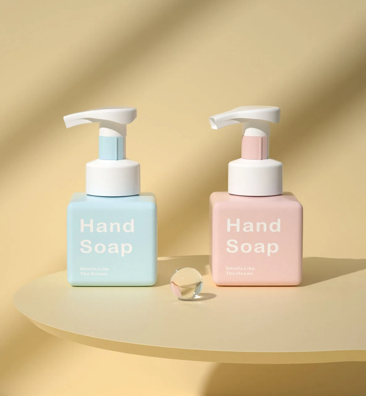 Cute 250ml Square Shaped Cosmetic Container Plastic Colorful Hand Wash Liquid Soap Foam Bottles Shower Gel Mousse Pump  Bottle