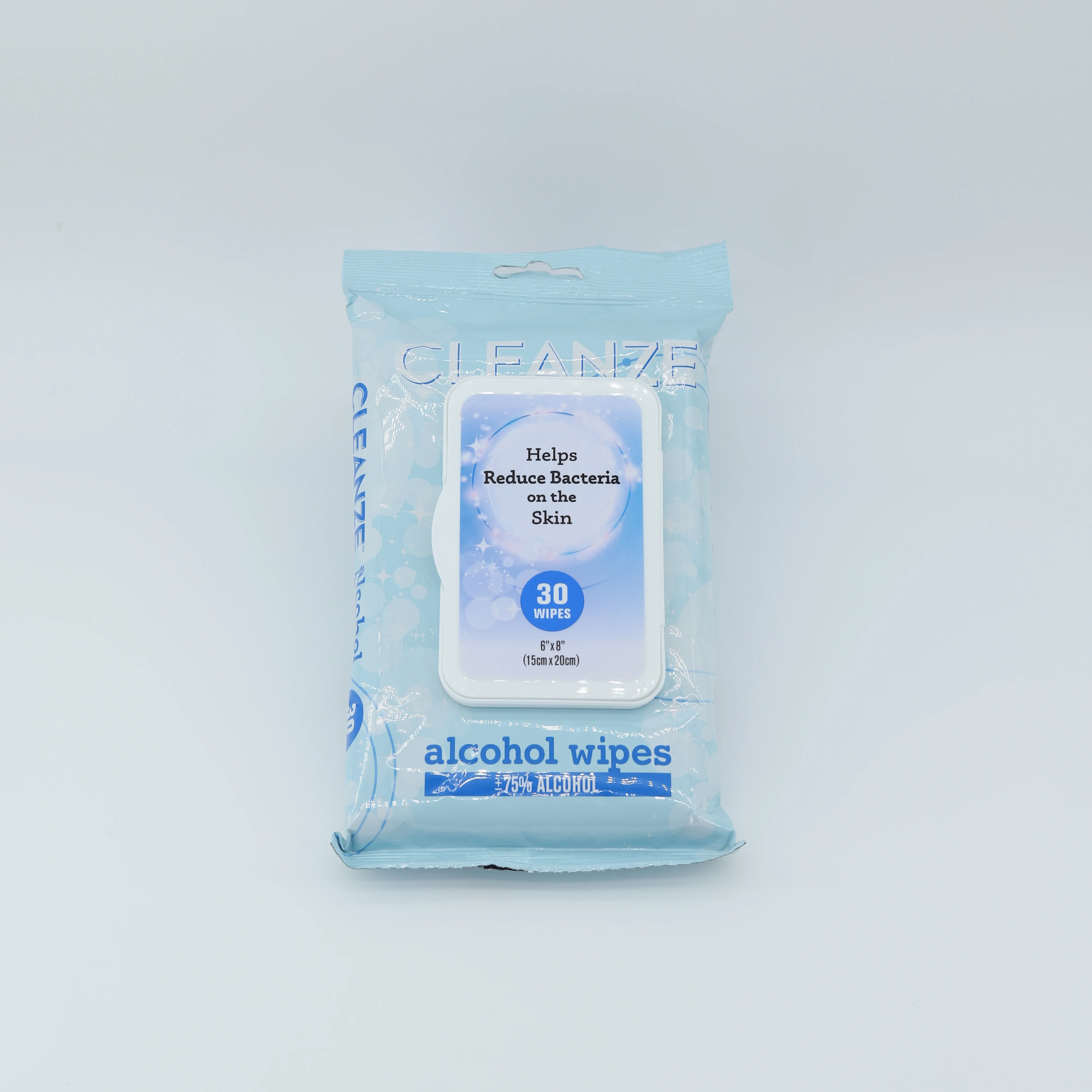 Good quality Antibacterial skin Cleaning Alcohol Wet Wipes 30pcs
