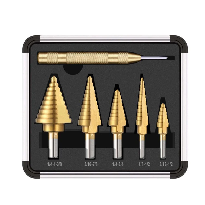 Kidea Tools Factory High Quality Hss High Speed Step Drill Bit Set