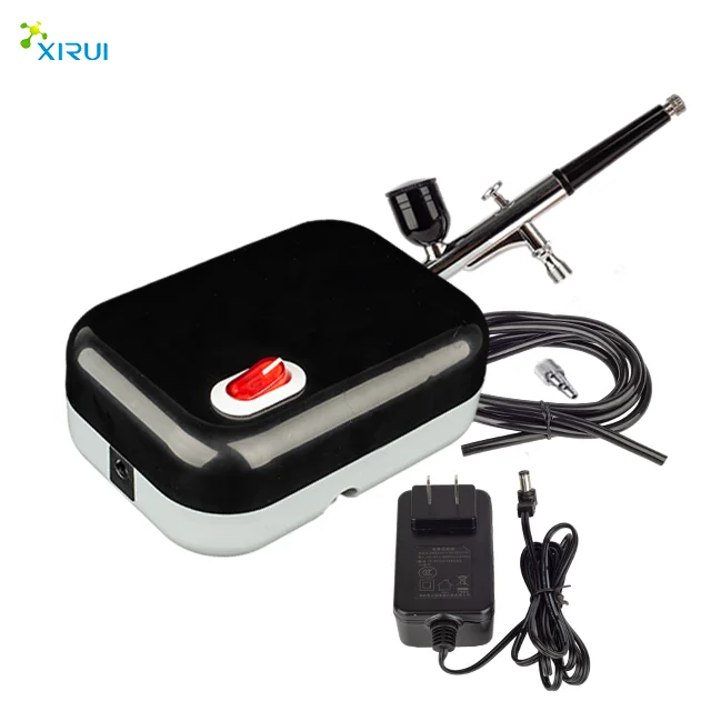 HS-C01 Barber Cordless Air Brush Compressor Kit Nail Art/ Tattoo / Hobby Paint  rechargeable Airbrush Kit Nail Painting Machine