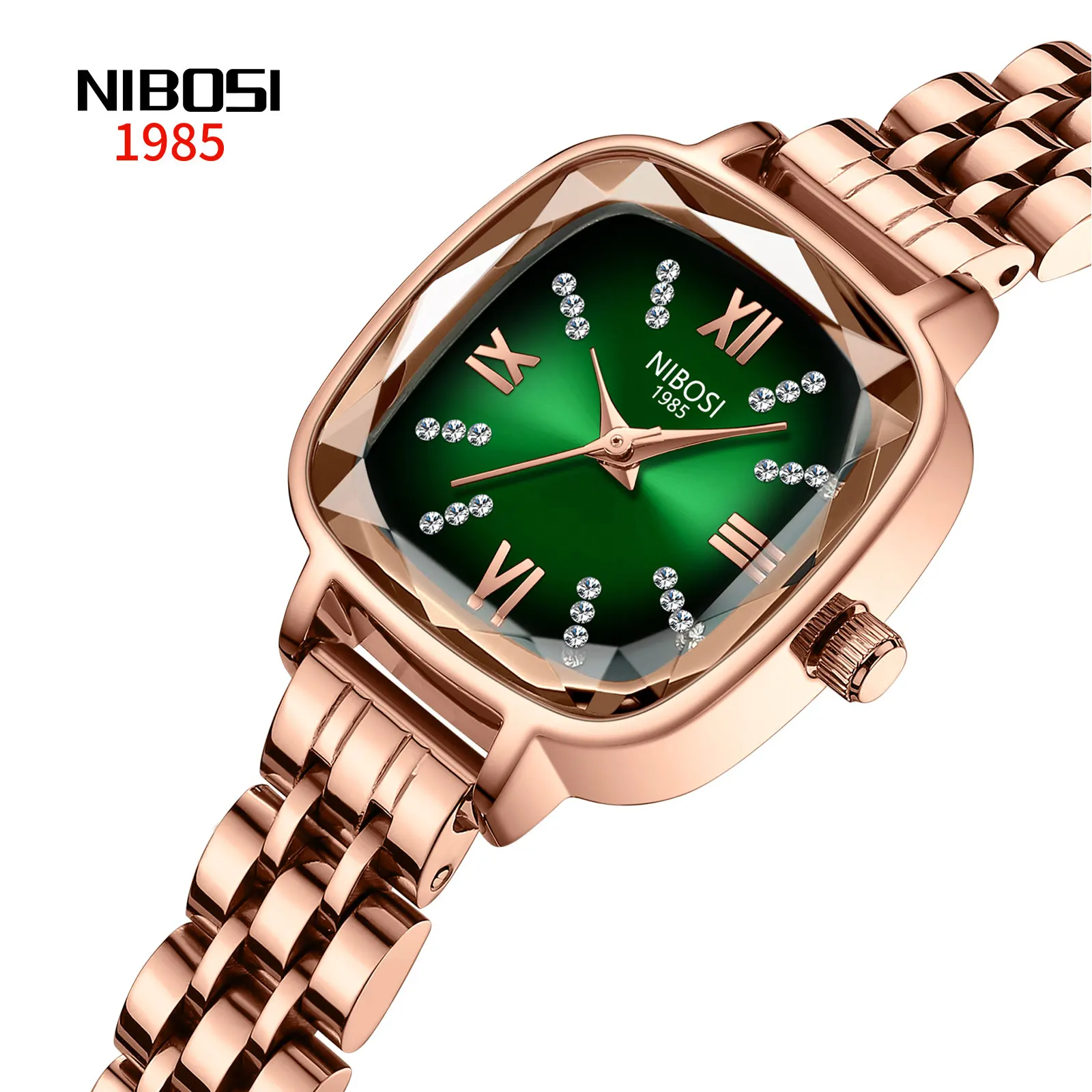 NIBOSI High Quality Ladies Quartz Casual Sports Watch Stainless Steel Strap Fashion Versatile Watch Waterproof