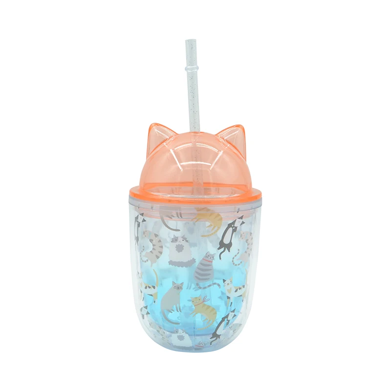 2023 Hot New Products Ideas Novelty Design Kids Cartoon 400ml Double Wall Plastic Dome Pot Egg Tumbler
