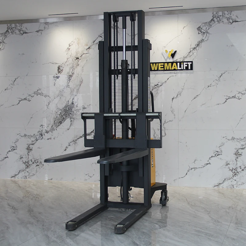 1ton 1000kgs Semi Electric Pallet Stacker Forklift