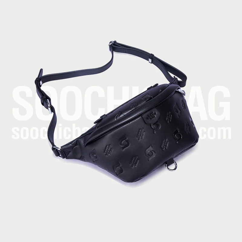 
custom black leather fanny pack for women,Waist bag fanny pack custom logo,women leather waist belt bag 