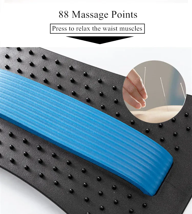 Spine Board Lumbar Stretcher Adjustable Lumbar Back Cracker Board Back Massager For Scoliosis back Cracker Pain Relief Device
