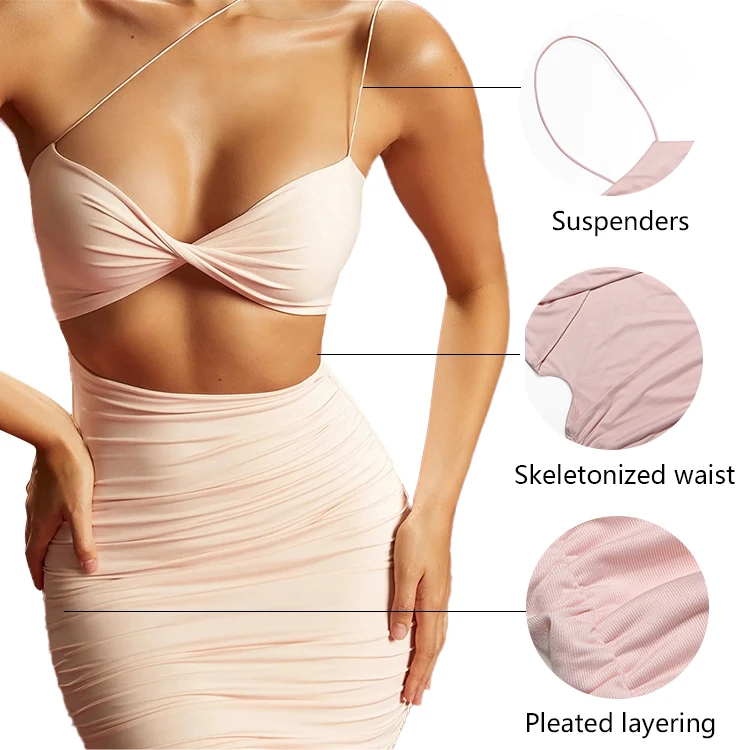 S-2XL Backless Midi Dresses Gown Women Spaghetti Strap Halter Cut Out Drawstring Bodycon