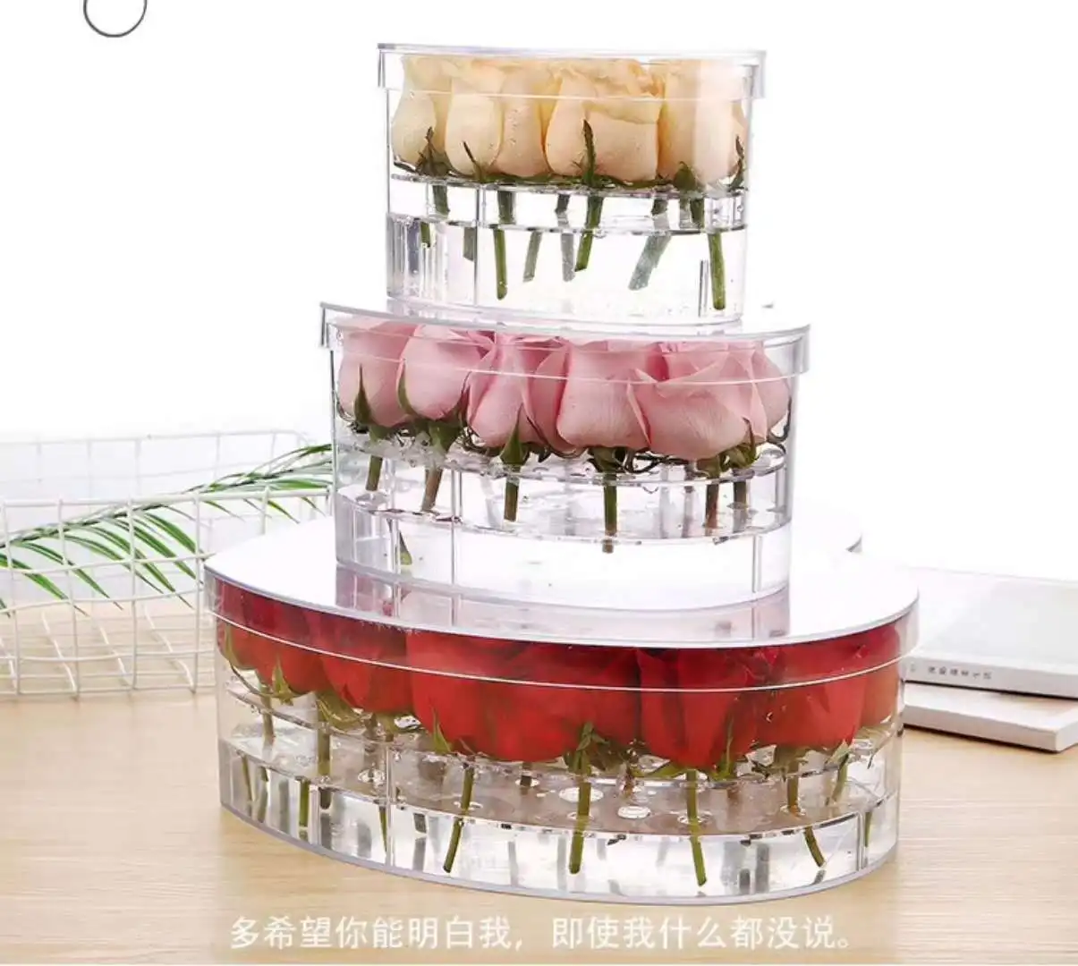 
Wholesale Acrylic Flower Gift Box Florist Transparent Rose Box Florist Flower Crystal Gift Box 