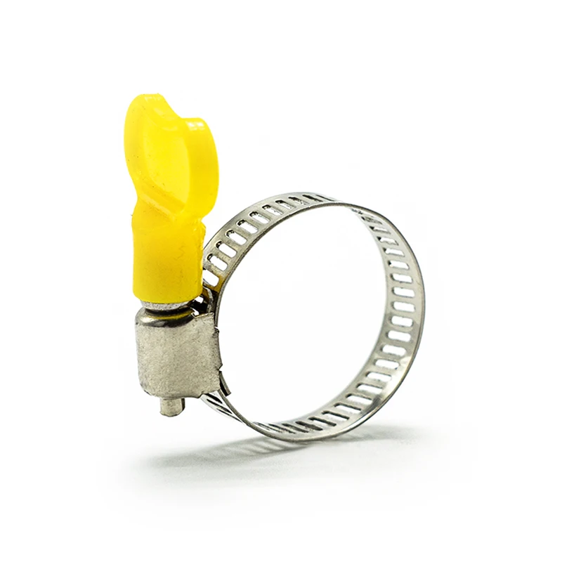 High Torque Solid Plastic Handle Butterfly Slot Galvanized Steel Tube Hose Clamp Lever Lock