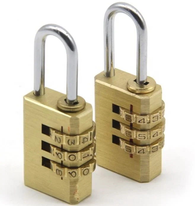 Top security cheap solid brass padlock anti cut high quality waterproof anti theft luggage lock 20 30 40mm combination padlocks