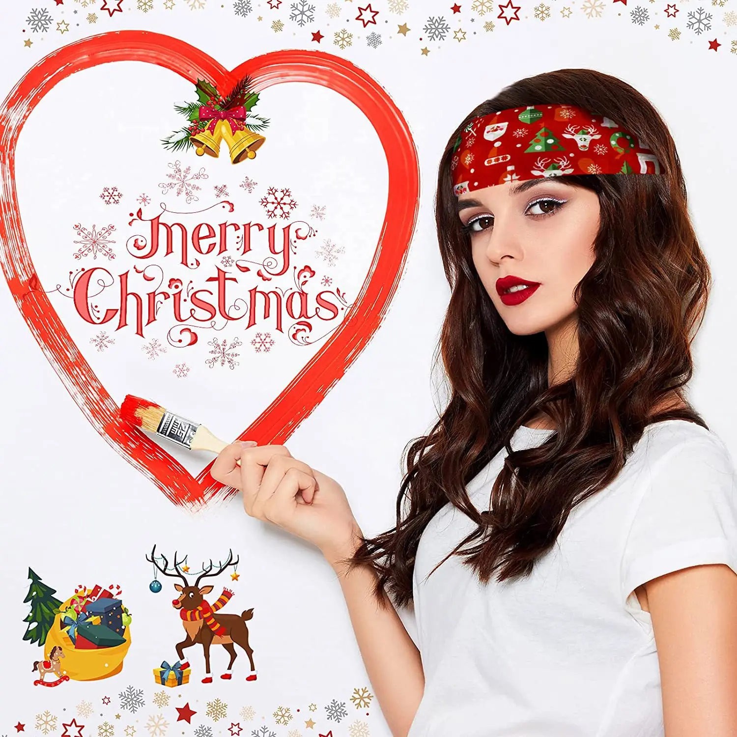 2024 Autumn And Winter Cute Funny Santa Claus Sweat Belt Custom Logo Color Sports Accessories