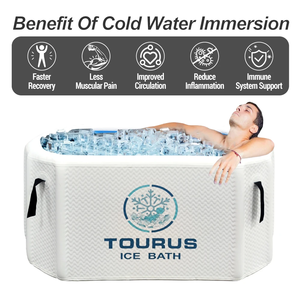 TOURUS Best Selling Pool Tube Tub pvc inflatable folding adult ice bath tub TOURUS Ice Plunge Bath