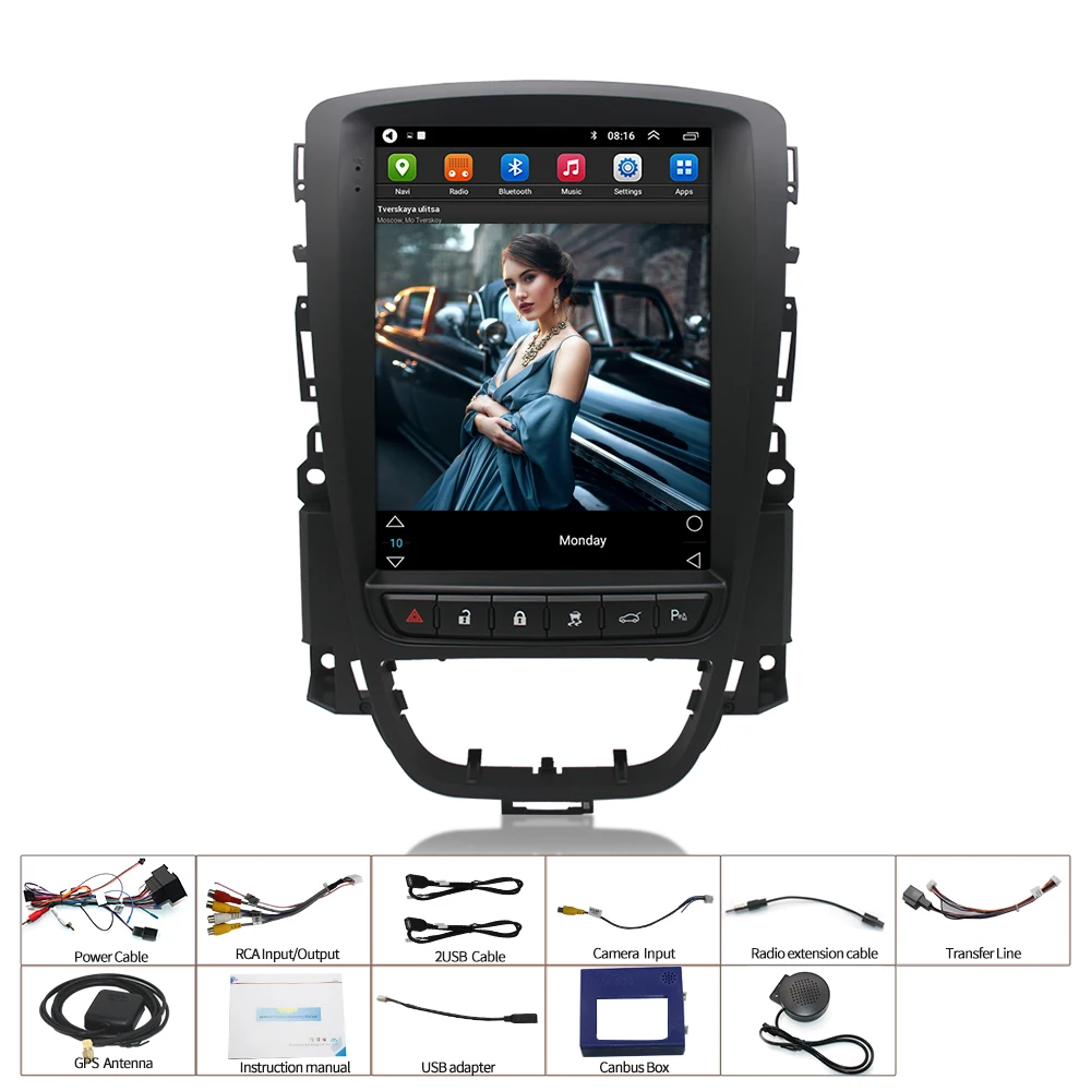 Автомагнитола на Android для Opel Astra J Vauxhall Buick Excelle Verano 2009-2015 Wi-Fi Carplay GPS мультимедийный DVD-видеоплеер